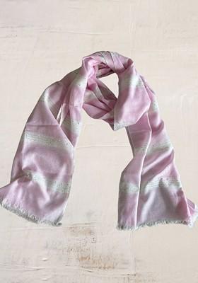 Women Striped Frayed Stole
