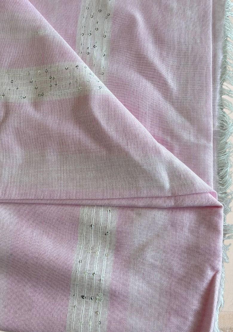 Women Striped Frayed Stole