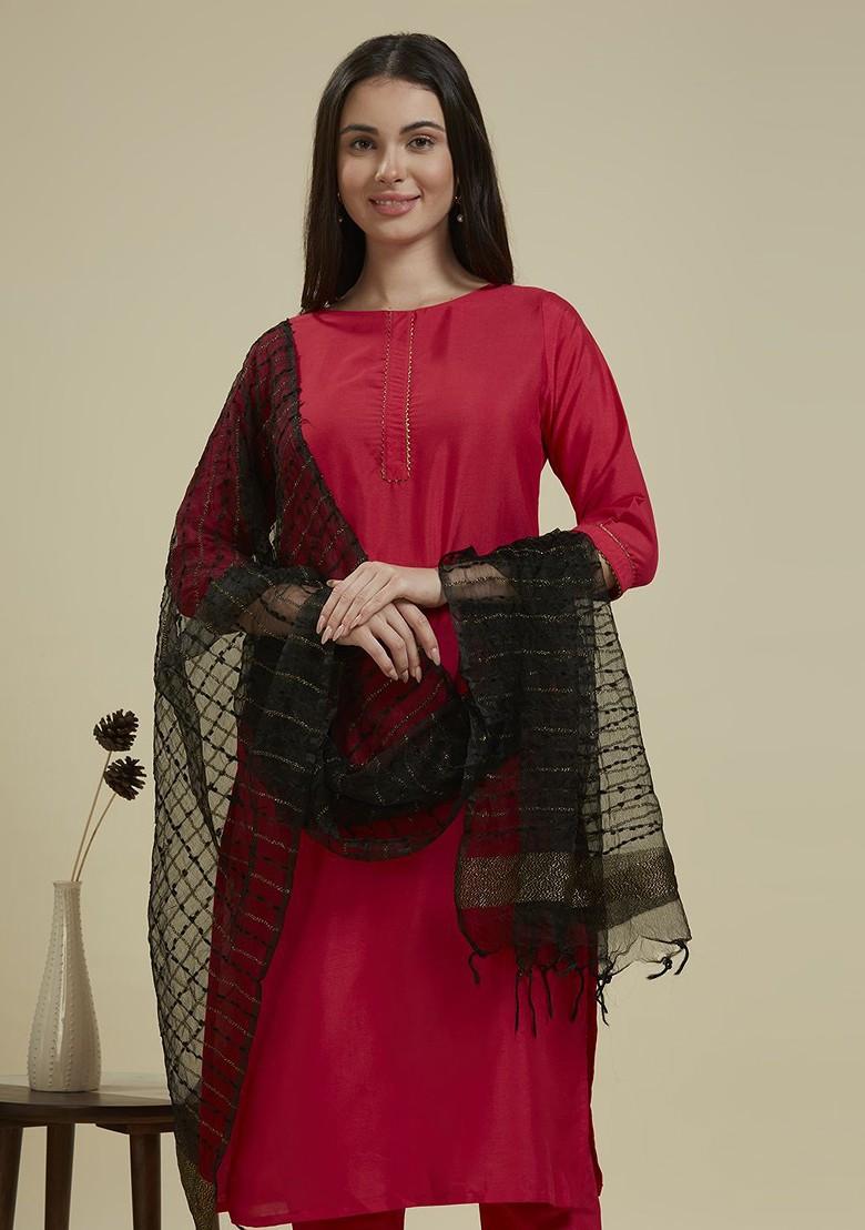 Woven Design Organza Dupatta