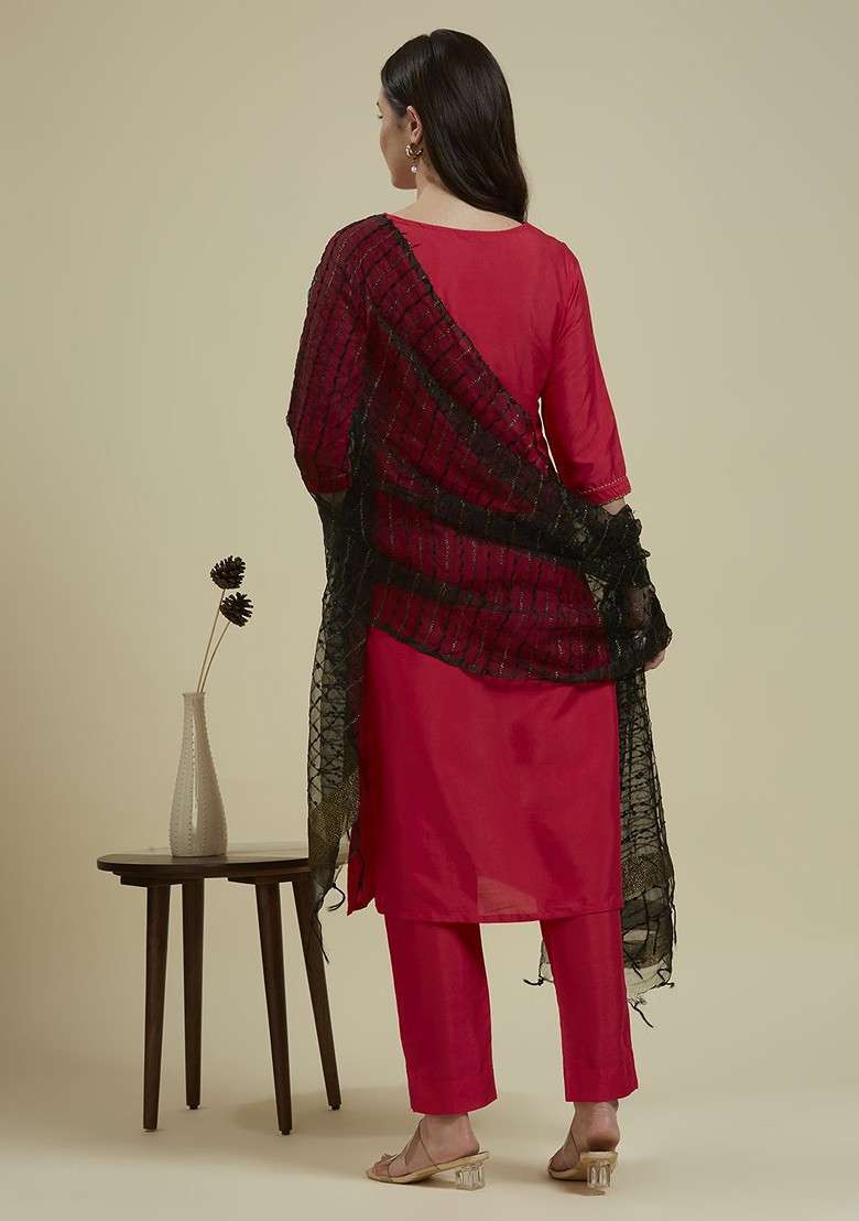 Woven Design Organza Dupatta - Indya