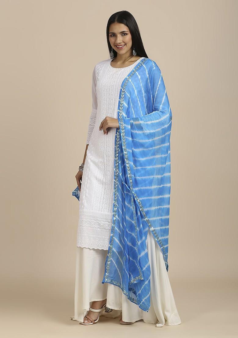 Leheriya Printed Embellished Dupatta