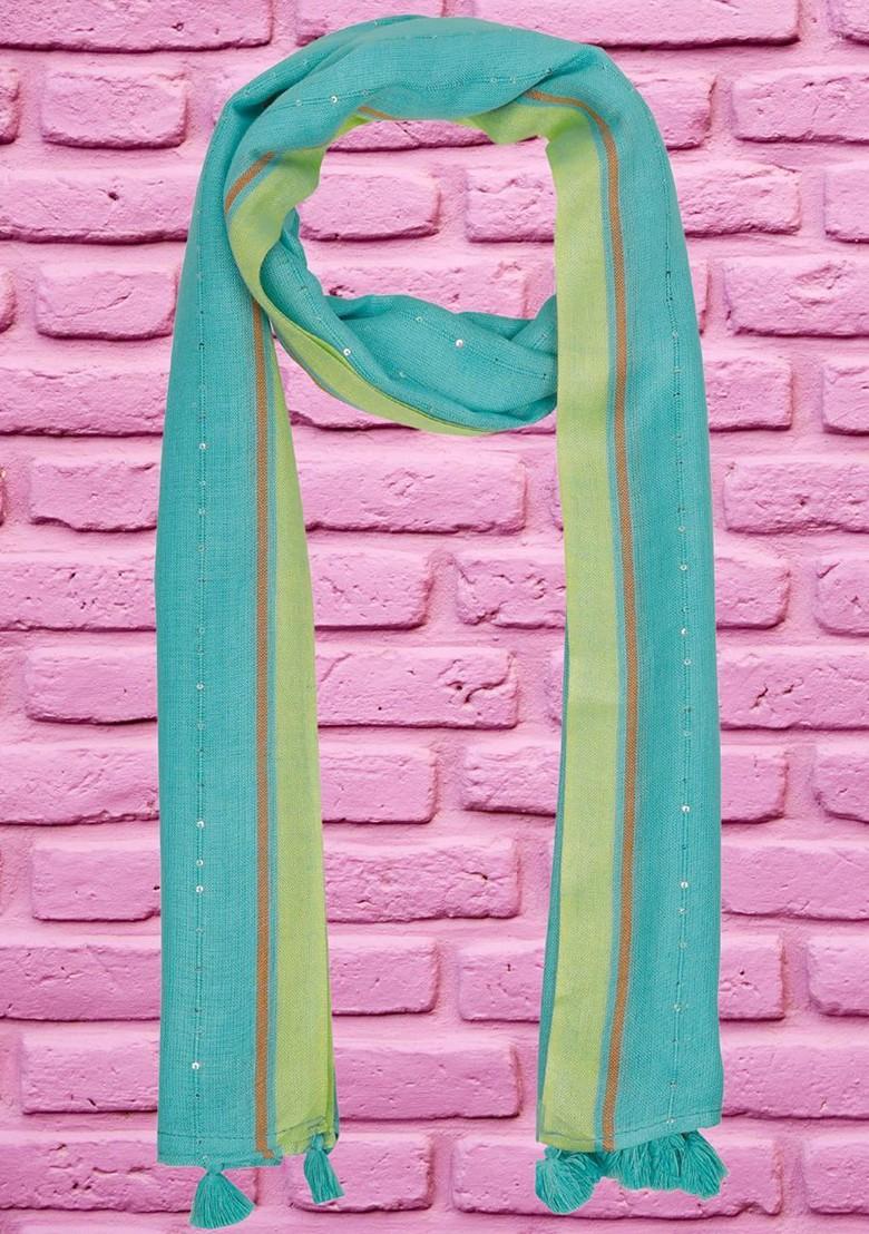 Women Striped Tasselled Stole