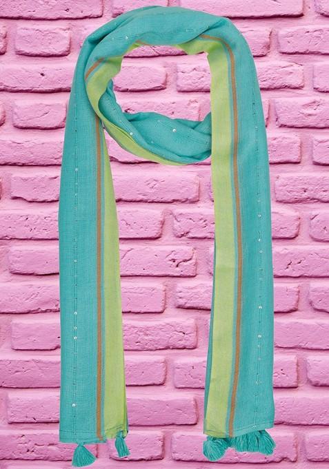 Women Striped Tasselled Stole