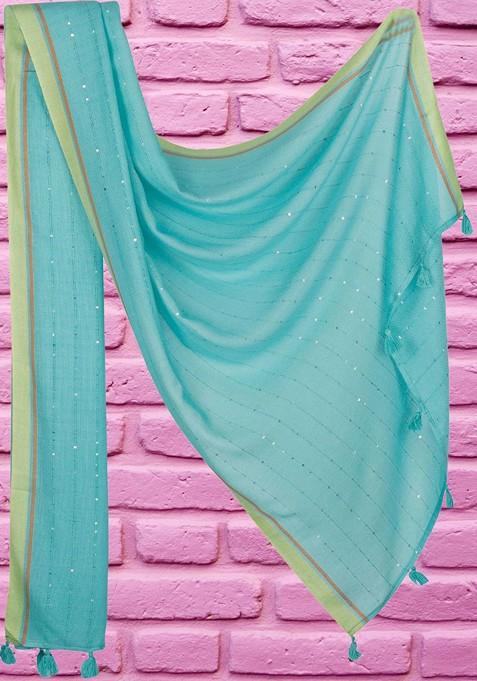 Women Striped Tasselled Stole