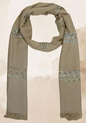 Women Striped Woven Design Stole
