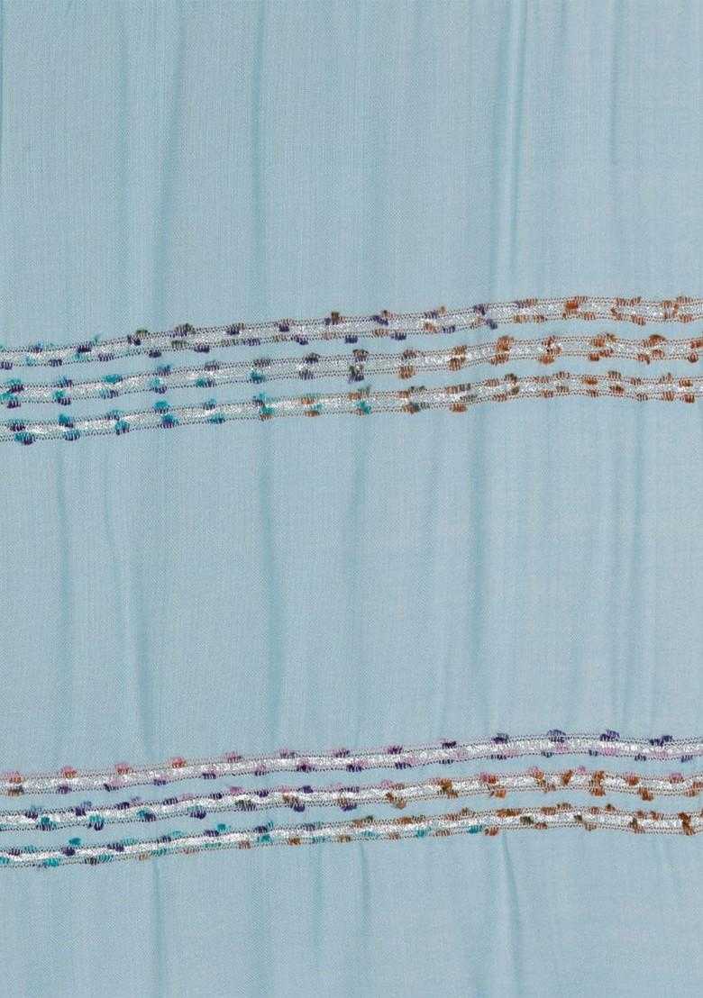 Women Woven Design Stole With Fringed Border