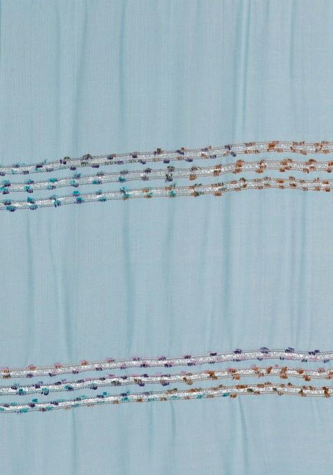 Women Woven Design Stole With Fringed Border