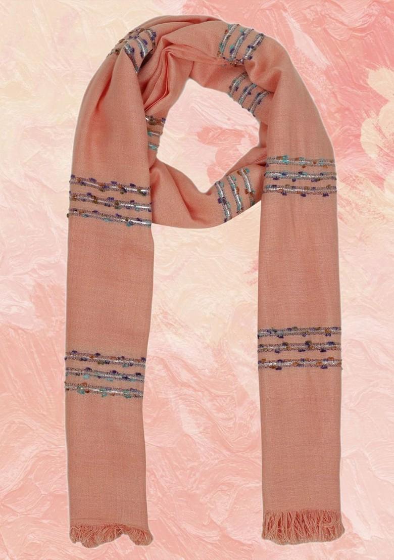 Women Woven Design Tasselled Stole