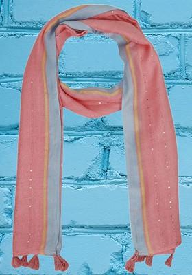 Women Woven Design Embellished Stole