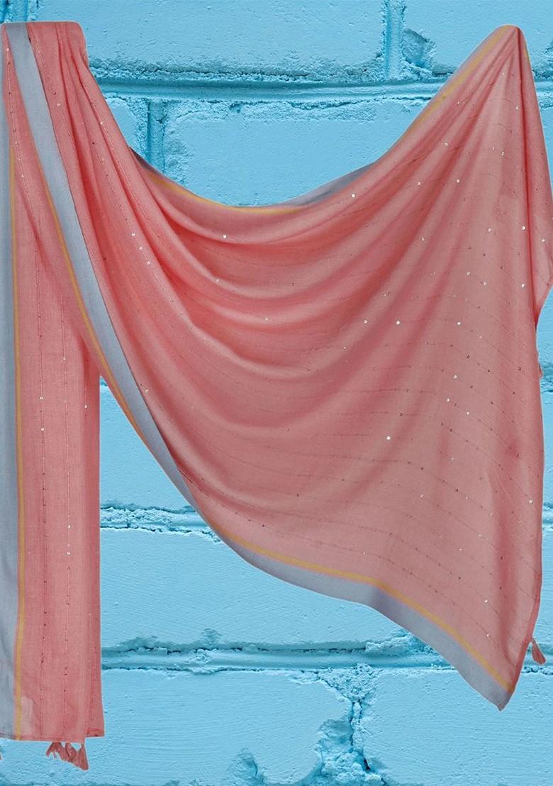 Women Woven Design Embellished Stole