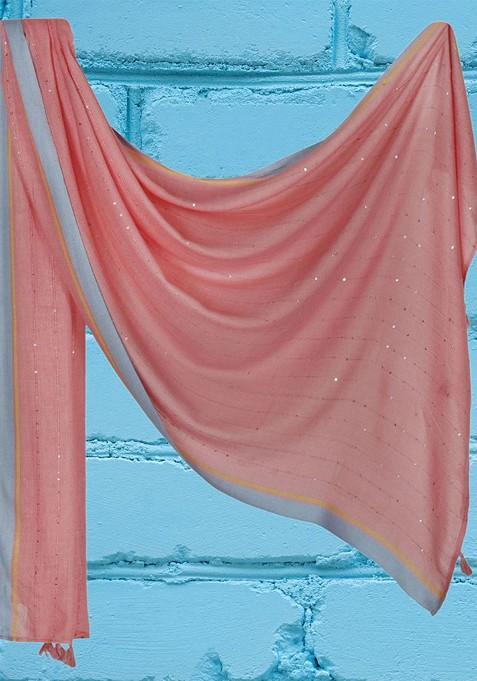 Women Woven Design Embellished Stole