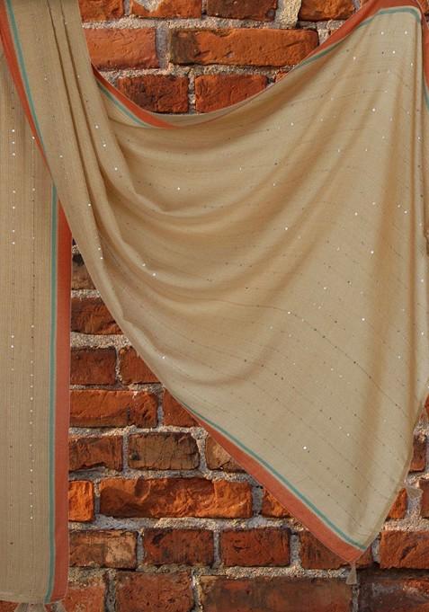 Women Woven Design Stole With Tasselled Border