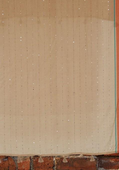 Women Woven Design Stole With Tasselled Border