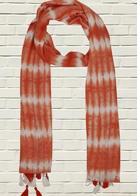 Women Woven Design Stole With Tasselled Border