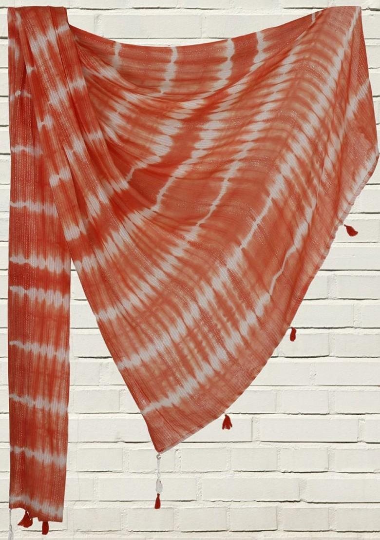 Women Woven Design Stole With Tasselled Border