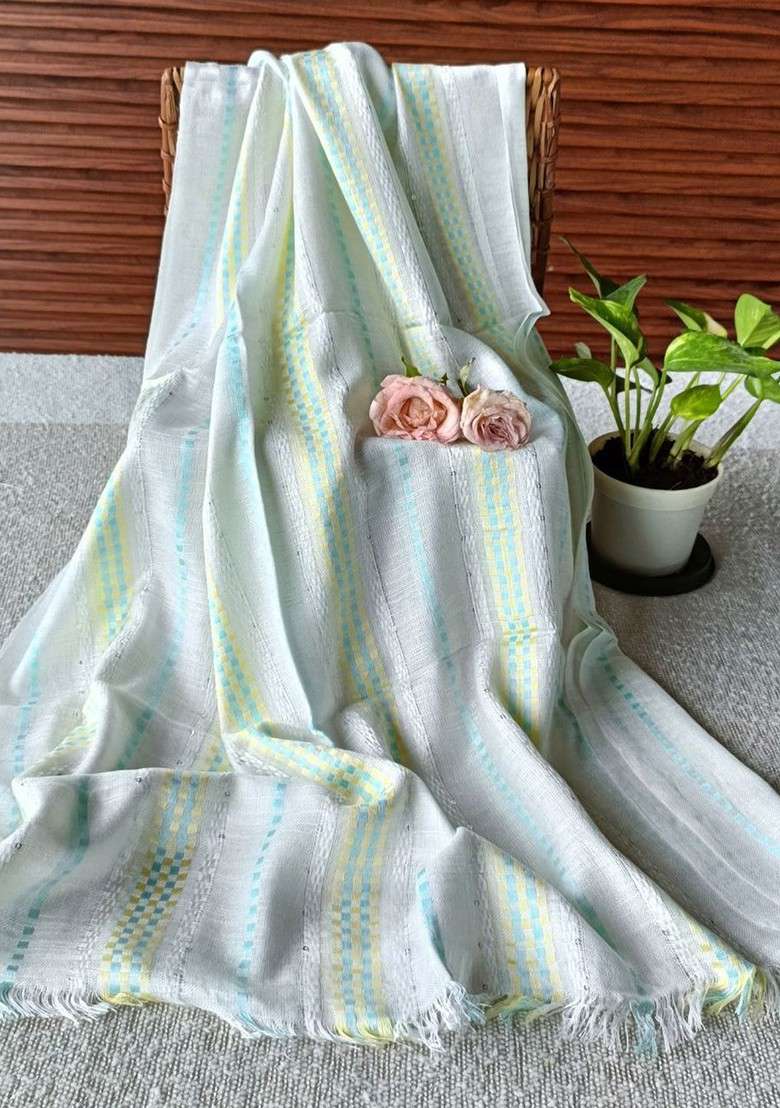 Women Woven Design Stole - Indya