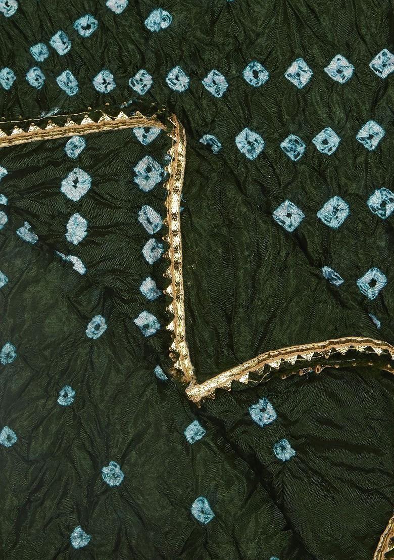 Women Bandhani Printed Taped Border Stole