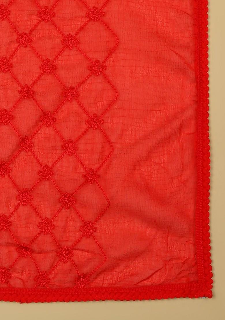 Floral Embroidered Dupatta