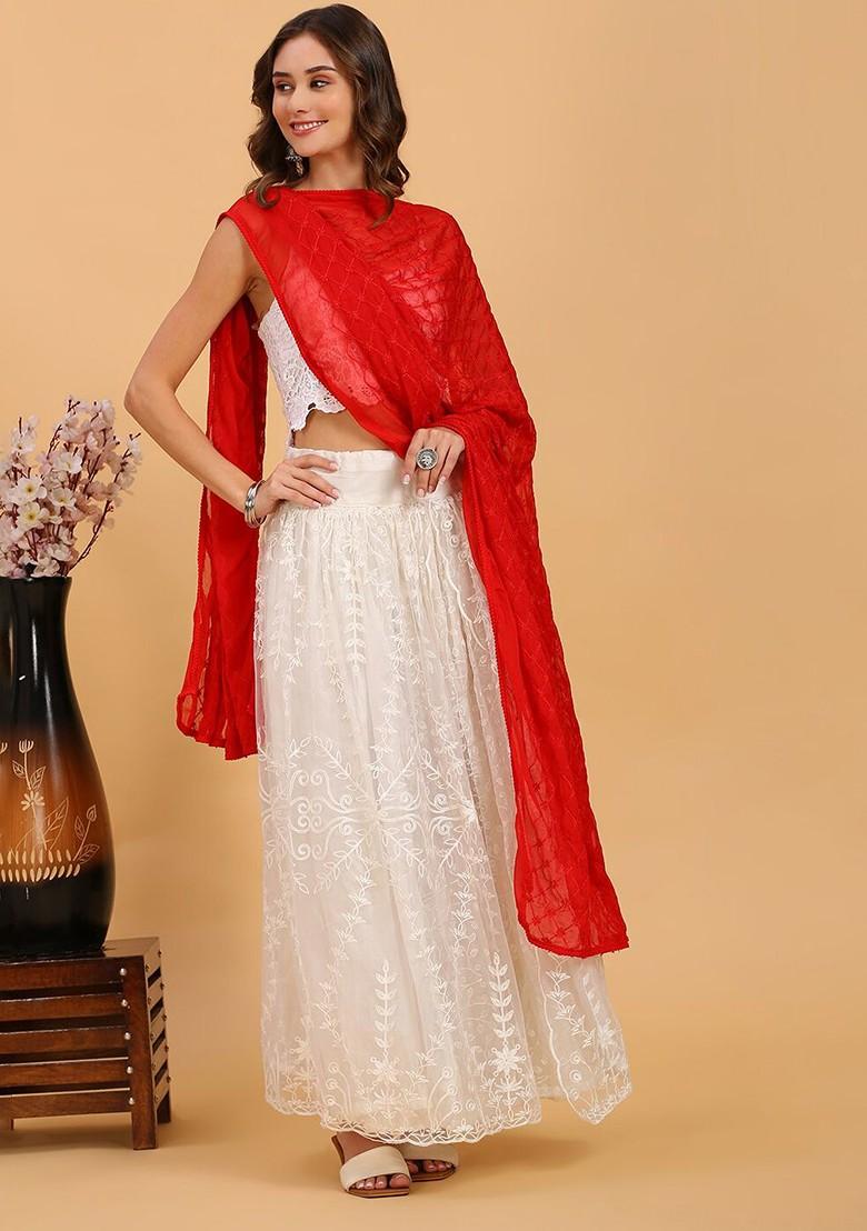 Floral Embroidered Dupatta