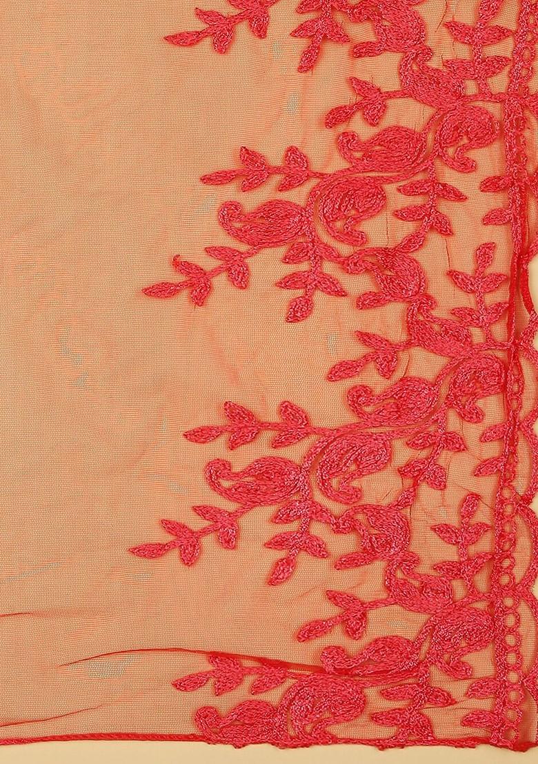 Embroidered Net Dupatta