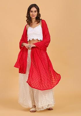Embroidered Chiffon Dupatta