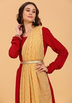 Embroidered Chiffon Dupatta