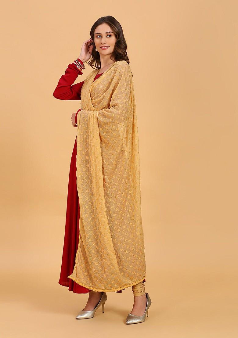 Embroidered Chiffon Dupatta