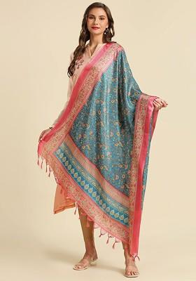 Floral Printed Tasselled Dupatta