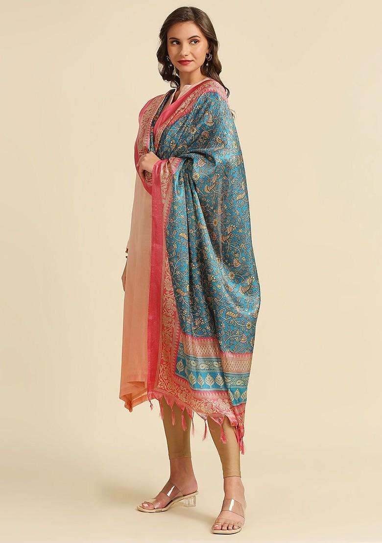 Floral Printed Tasselled Dupatta
