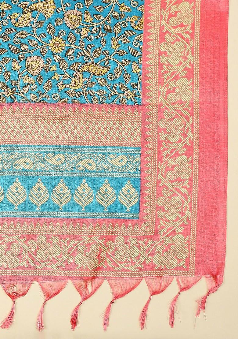 Floral Printed Tasselled Dupatta