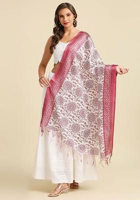 Warli Printed Art Silk Dupatta
