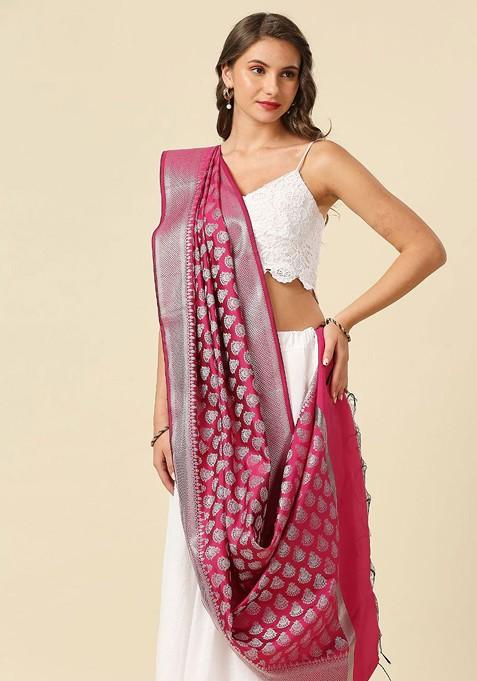 Ethnic Motifs Woven Design Dupatta