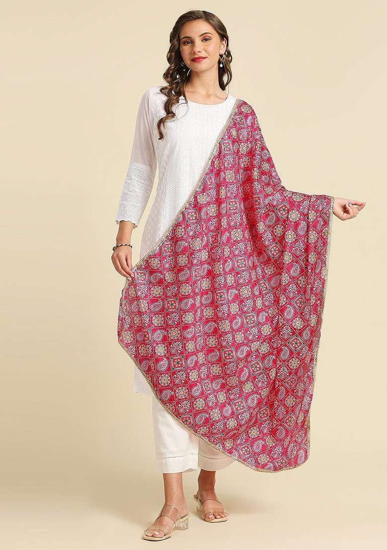 Paisley Printed Dupatta - Indya