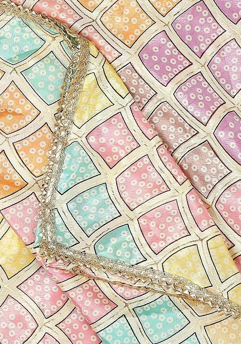Bandhani Printed Dupatta With Gotta Patti