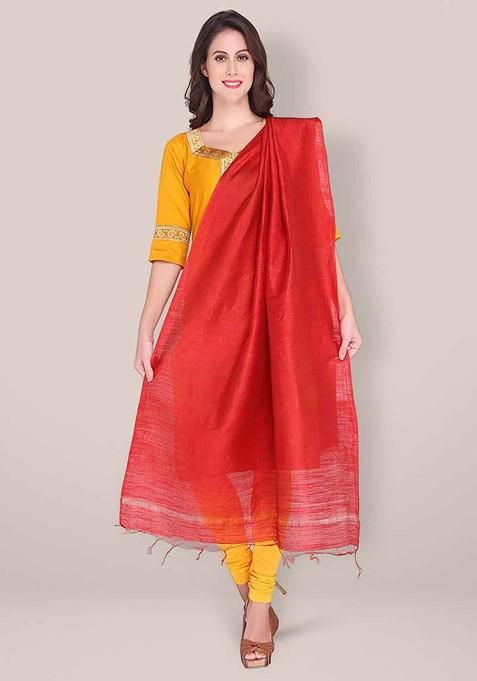 Tasselled Zari Dupatta