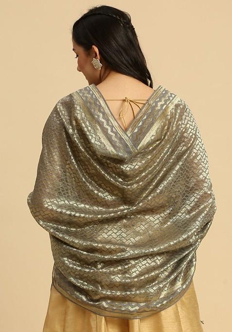 Ethnic Motifs Woven Design Dupatta