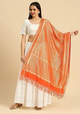 Ethnic Motifs Woven Design Dupatta