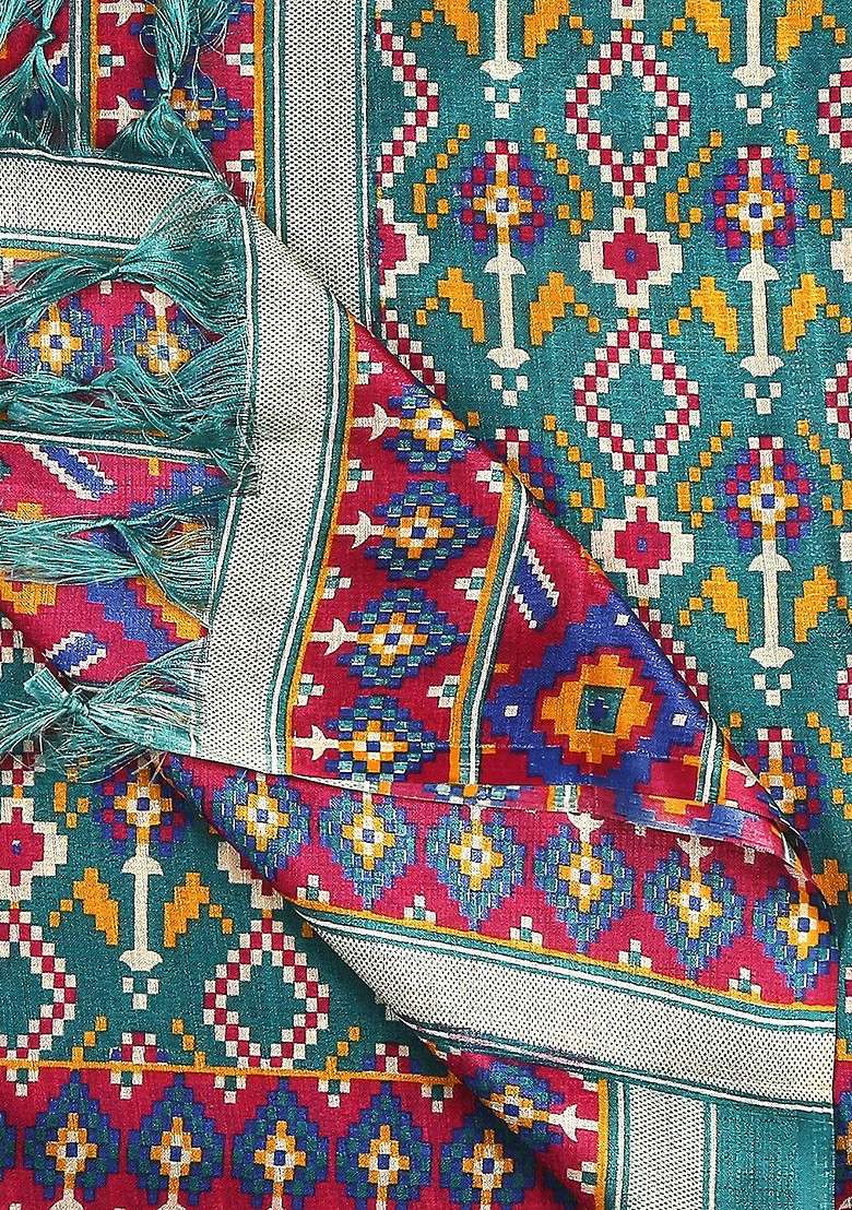Ethnic Motifs Printed Art Silk Dupatta - Indya