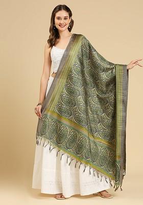 Paisley Printed Art Silk Dupatta