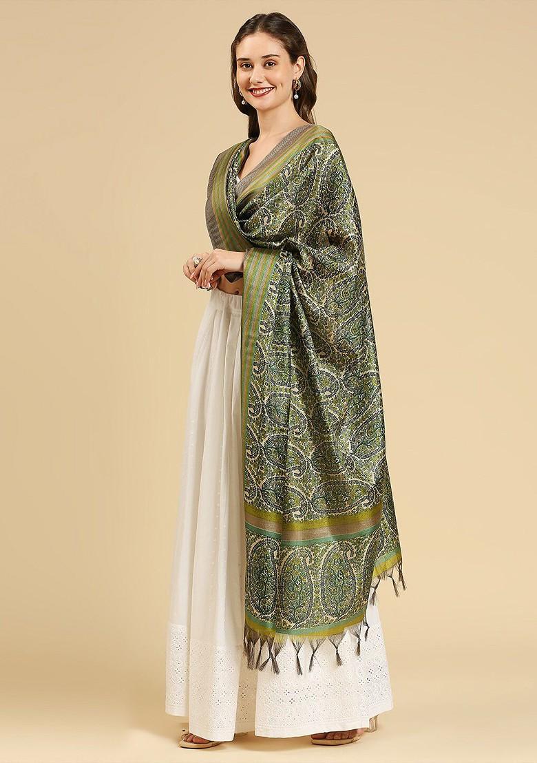 Paisley Printed Art Silk Dupatta