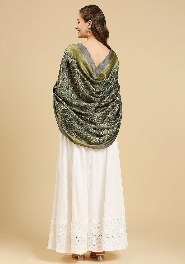 Paisley Printed Art Silk Dupatta