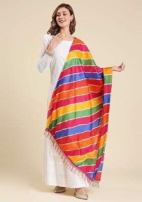 Printed Dupatta With Tasselled