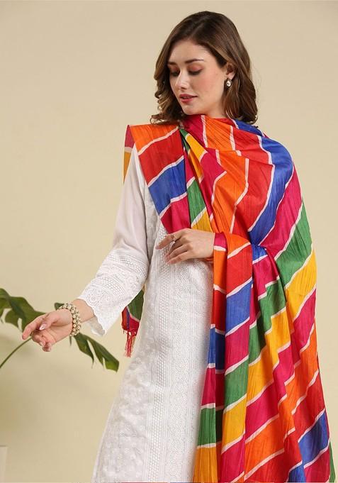 Printed Dupatta With Tasselled