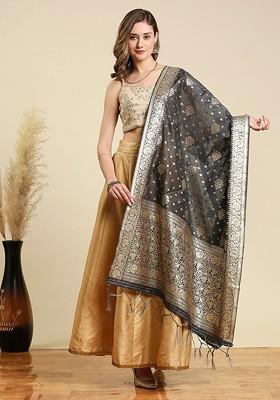 Ethnic Motifs Woven Design Dupatta