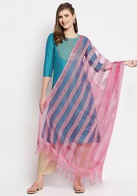 Striped Organza Dupatta