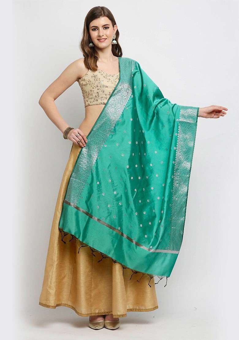 Ethnic Motifs Woven Design Dupatta - Indya