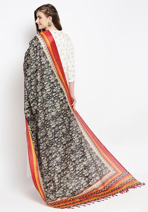 Ethnic Motifs Printed Art Silk Dupatta