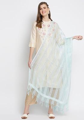 Woven Design Organza Dupatta