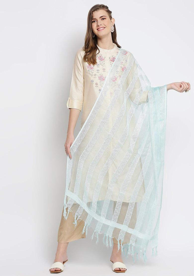 Woven Design Organza Dupatta