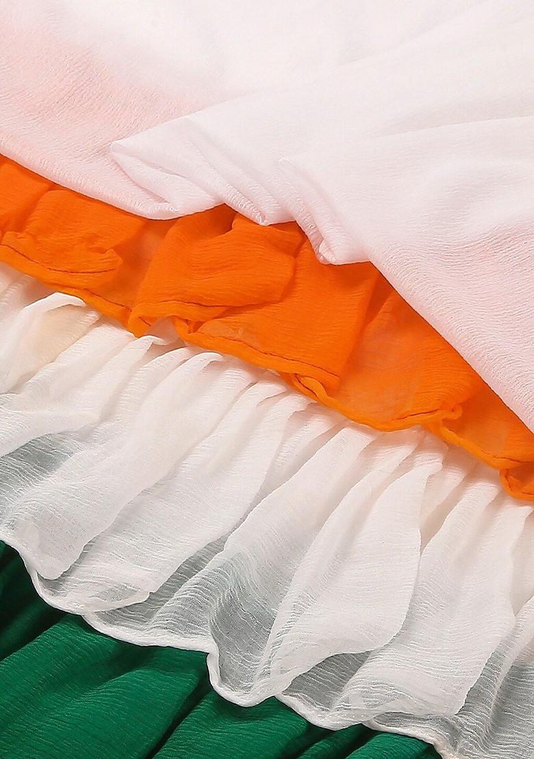 Chiffon Dupatta With Ruffles